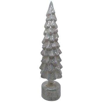 LED Baum, PENO, weiß, Glas, 10x10x41 cm