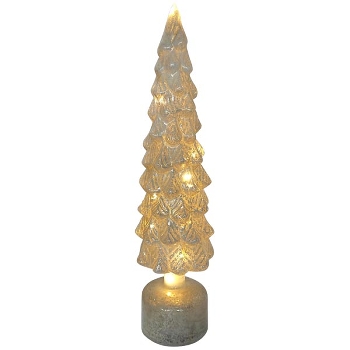 LED Baum, PENO, weiß, Glas, 10x10x41 cm