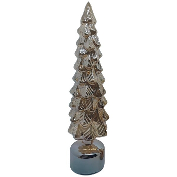 LED Baum PENO, apricot, Glas, 10x10x41 cm