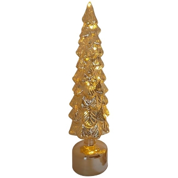 LED Baum PENO, apricot, Glas, 10x10x41 cm