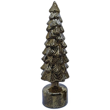 LED Baum PENO, gold, Glas, 10x36,5 cm