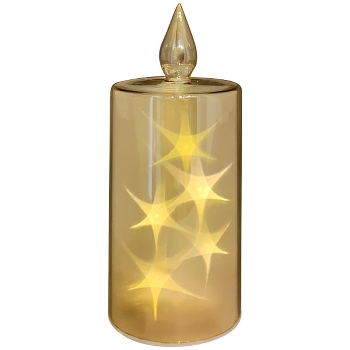 LED Kerzen PENO, Glas, 9x9x21 cm