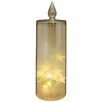 LED Kerzen PENO, Glas, 9x9x27 cm