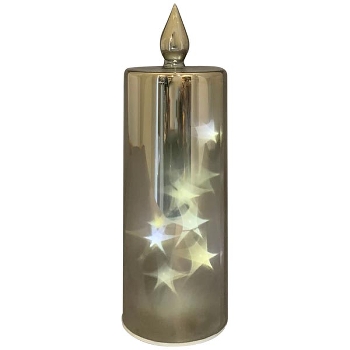 LED Kerzen PENO, Glas, 9x9x27 cm