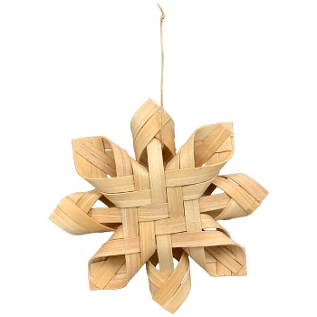 SchneeFlocke Willow, natur, Holz, 15x5x15 cm