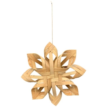 SchneeFlocke Willow, natur, Holz, 29x8x29 cm