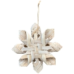 SchneeFlocke Willow, weiß, Holz, 15x5x15 cm