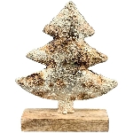 Baum Dost, Metall/Holz, 15x19x5 cm