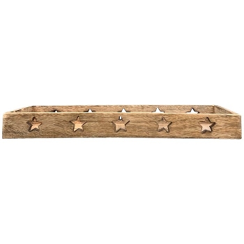 Tablett Dost, natur, Holz, 40x4x14 cm