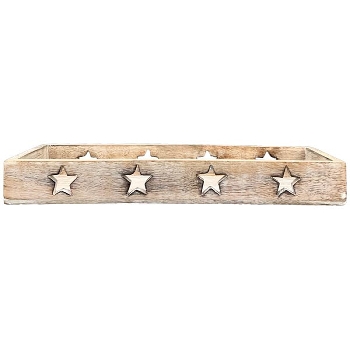 Tablett Dost, Holz, 34x4x12 cm