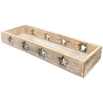 Tablett Dost, Holz, 34x4x12 cm