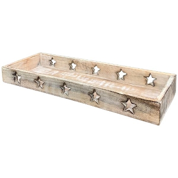 Tablett Dost, Holz, 40x4x14 cm