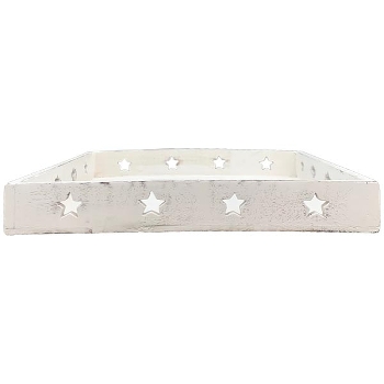 Tablett Dost, Holz, 28x4,5x28 cm