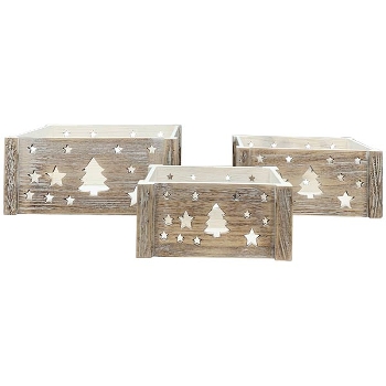 KastenSet/3 Bloom, Holz, 23x14x11 cm,