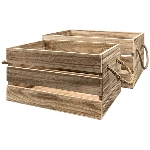 KastenSet/2 Bloom, natur, Holz, 28x20x15 cm, 34x25x16 cm