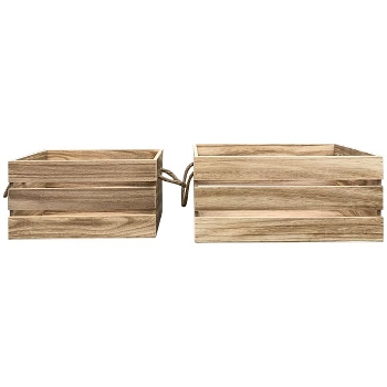 KastenSet/2 Bloom, natur, Holz, 28x20x15 cm, 34x25x16 cm