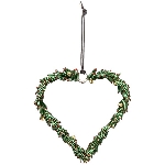Herzhänger GlinT, grün, Metall/Glas, 16x2x15 cm
