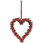 Herzhänger Berry, Kunststoff, 17x2x20 cm
