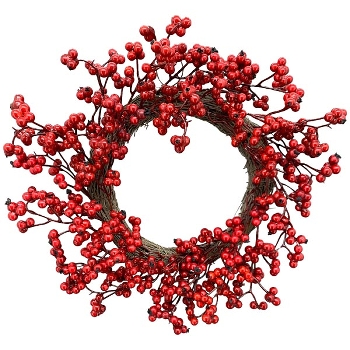 BeerenKranz ArtificialNature, Kunststoff, rot, Ø 40 cm