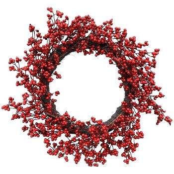 BeerenKranz ArtificialNature, Kunststoff, rot, Ø 60 cm