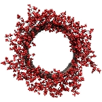 BeerenKranz ArtificialNature, Kunststoff, rot, Ø 60 cm