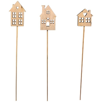 HausStecker Bloom, natur, Holz, 7x0,5x32 cm