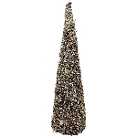LED TannenBaum Lumière, braun, Rattan/Metall, 16x16x60 cm