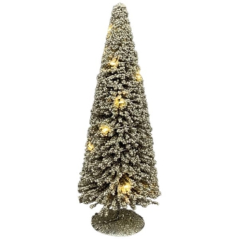 LED TannenBaum Lumière, silber, PE/Metall, 15x15x40 cm