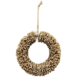 LED Kranz Lumière, gold, PE/Metall, 30x8x30 cm