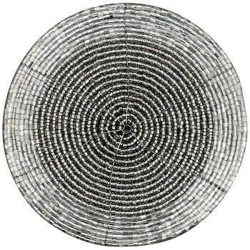 UnterSetzer GlinT, silber, Polyester, 10x10x0,2 cm