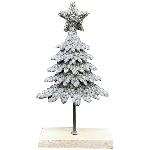 TannenBaum GlinT, silber/weiß, Acrylperlen/Metall, 23x8x40 cm