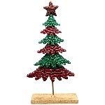 Tannenbaum GlinT, rot/grün, 16x8x30 cm