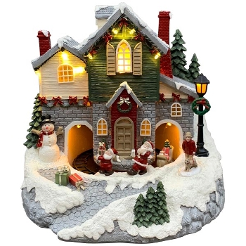 WeihnachtsHaus LED Noél, bunt, Polyresin, 22,5x23x22,5 cm