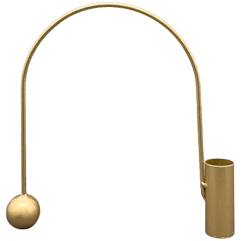 KerzenHalter Sobre, gold, Metall, 20x3x20 cm