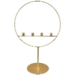 KerzenHalter Sobre, gold, Metall, 40x20x60 cm