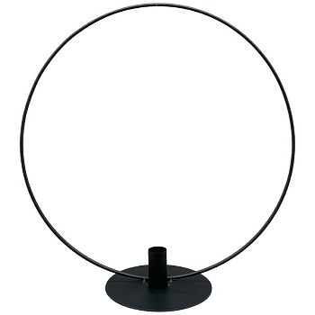 KerzenHalter Sobre, schwarz, Metall, 40x15x41 cm