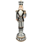 NussKnacker Lilian, schwarz/weiß, Polyresin, 15,4x15,3x56,4 cm