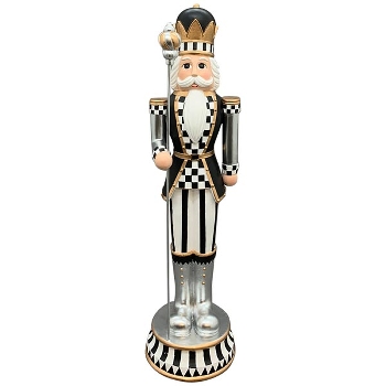 NussKnacker Lilian, schwarz/weiß, Polyresin, 15,6x14,9x56,2 cm
