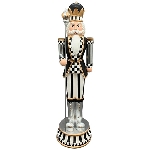 NussKnacker Lilian, schwarz/weiß, Polyresin, 15,6x14,9x56,2 cm