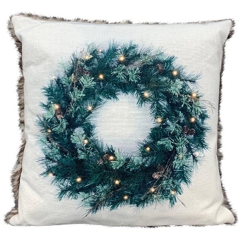 Kissen mit LED Dans, bunt, Polyester, 45x45 cm