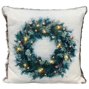 Kissen mit LED Dans, bunt, Polyester, 45x45 cm