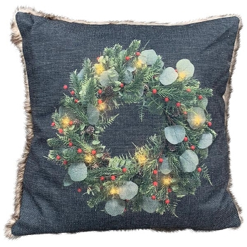 Kissen mit LED Dans, bunt, Polyester, 45x45 cm