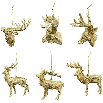 RentierHänger Lilian, gold, Plastik, 13x6,3x12,5 cm