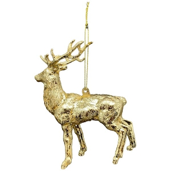 RentierHänger Lilian, gold, Plastik, 13x6,3x12,5 cm