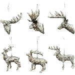 RentierHänger Lilian, silber, Plastik, 13x6,3x12,5 cm