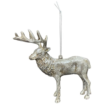 RentierHänger Lilian, silber, Plastik, 13x6,3x12,5 cm