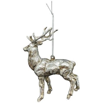 RentierHänger Lilian, silber, Plastik, 13x6,3x12,5 cm