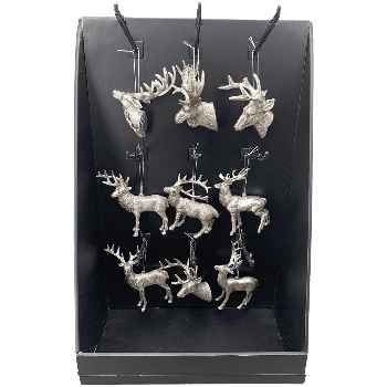 RentierHänger Lilian, silber, Plastik, 13x6,3x12,5 cm