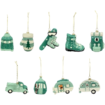 XmasHänger Lilian, grün, Plastik, 7x3,3x9,2 cm