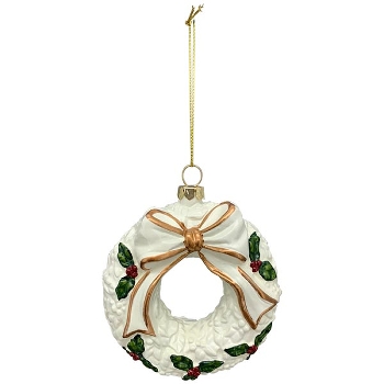 XmasHänger Lilian, weiß, Plastik, 4,8x4,6x15,5 cm